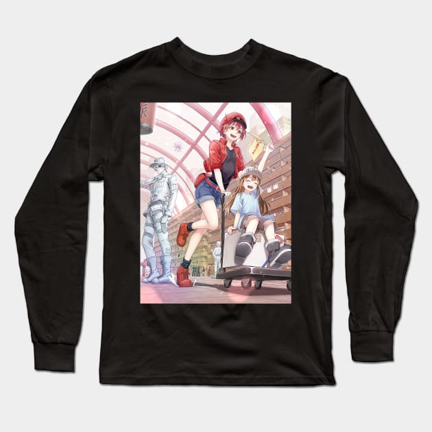 Hataraku Saibou!! Long Sleeve T-Shirt by RhysDawson